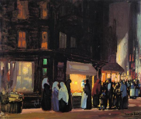 Bleeker And Carmine Streets by George Benjamin Luks