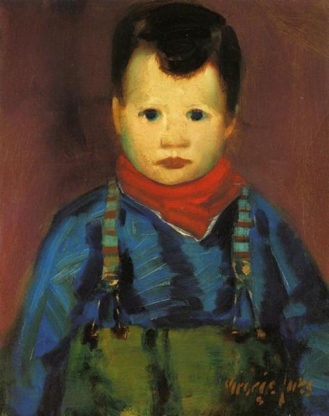 Boy With Suspenders by George Benjamin Luks