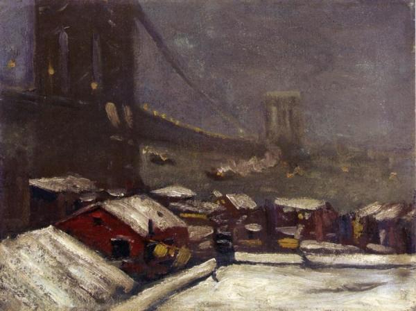 Brooklyn Bridge by George Benjamin Luks