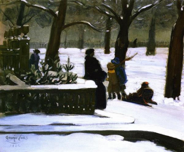 Commonwealth Ave, Boston by George Benjamin Luks