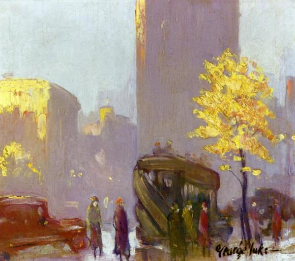 Fifth Avenue, New York by George Benjamin Luks