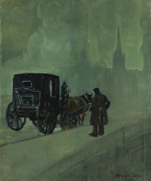 Foggy Night, New York by George Benjamin Luks