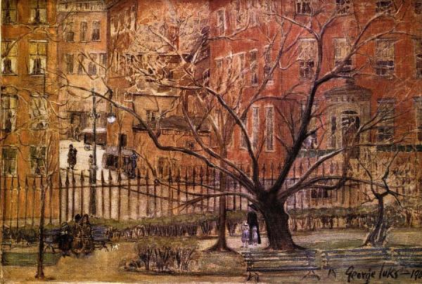 Gramercy Park by George Benjamin Luks