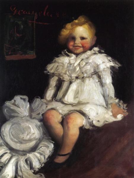 Little Lore With Her Hat by George Benjamin Luks