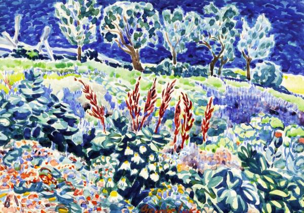 My Garden, Berk Hills by George Benjamin Luks