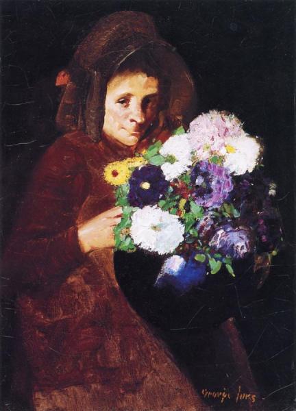 Old Flower Woman by George Benjamin Luks