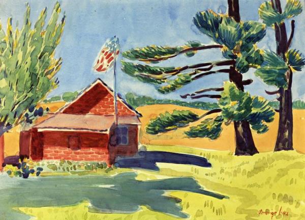 Old Schoolhouse, Ryders by George Benjamin Luks