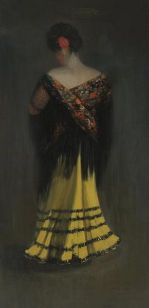 The Spanish Shawl: Portrait Of Jeanne Frankenberg by George Benjamin Luks