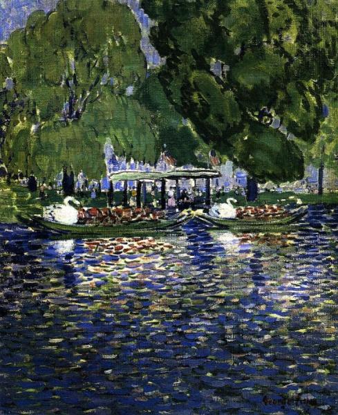 The Swan Boats by George Benjamin Luks