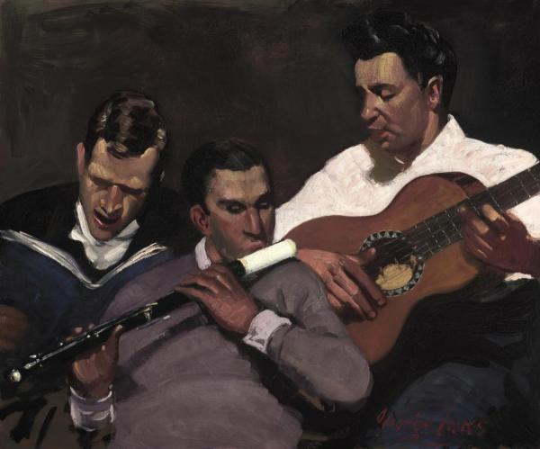 Three Top Sergeants by George Benjamin Luks
