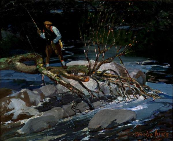 Trout Fishing by George Benjamin Luks