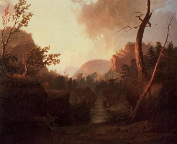 Deer In Landscape by George Caleb Bingham
