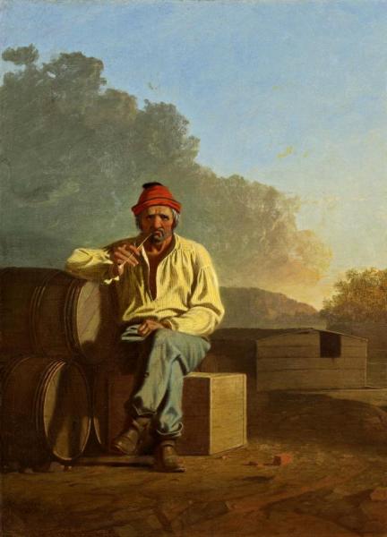 Mississippi Boatman, 1850 by George Caleb Bingham Oil Painting Reproductions