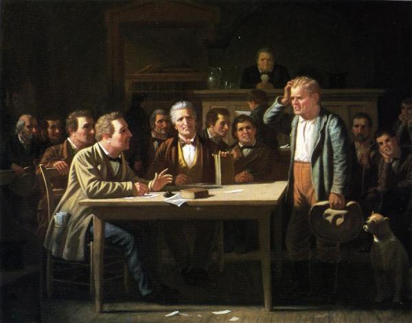 The Puzzled Witness by George Caleb Bingham