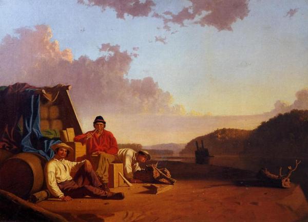 Watching The Cargo by George Caleb Bingham