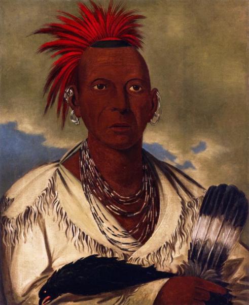 Black Hawk, Prominent Sauk Chief, Sauk And Fox by George Catlin