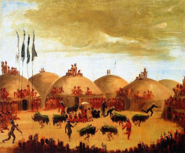 Bull Dance, Mandan O-kee-pa Ceremony by George Catlin
