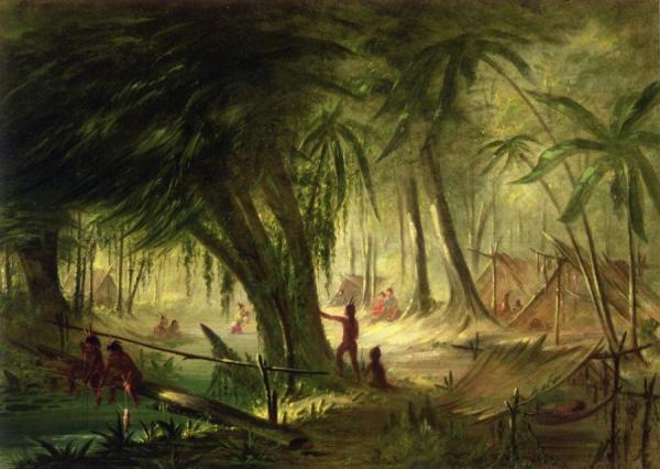 Indian Encampment by George Catlin