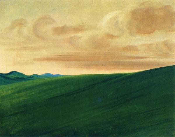 Nishnabottana Bluffs, Upper Missouri by George Catlin