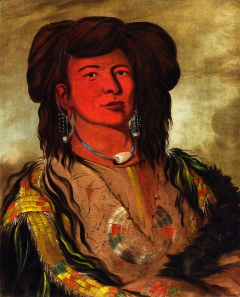 One Horn, Head Chief Of The Miniconjou Tribe, Teton Dakota (western Sioux) by George Catlin