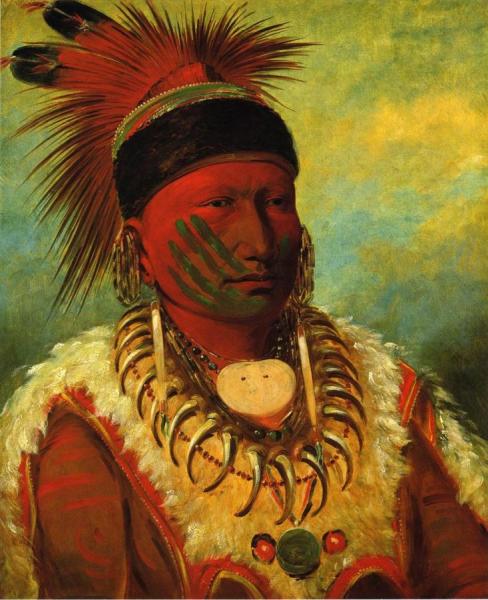 The White Cloud, Head Chief Of The Iowas by George Catlin