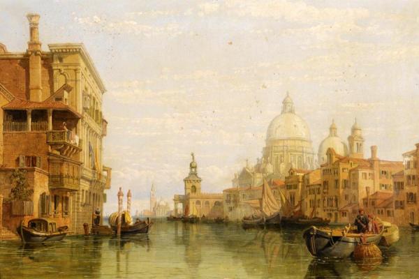 George Clarkson Stanfield The Grand Canal, Venice With Santa Maria Della Salute And San Giorgio Maggiore Beyond