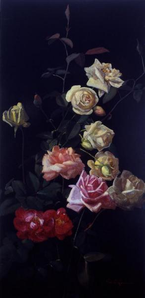 George Cochran Lambdin Still Life Of Roses