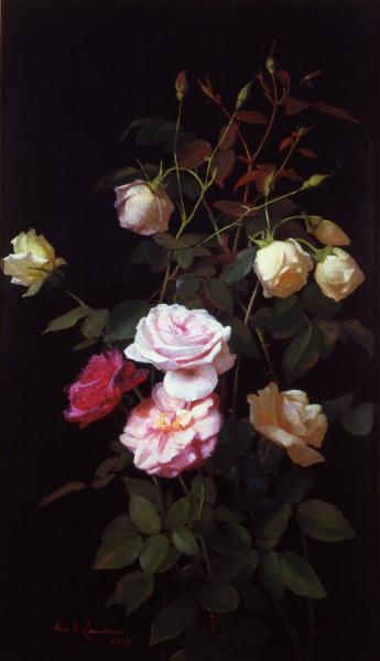 George Cochran Lambdin Still Life Of Roses