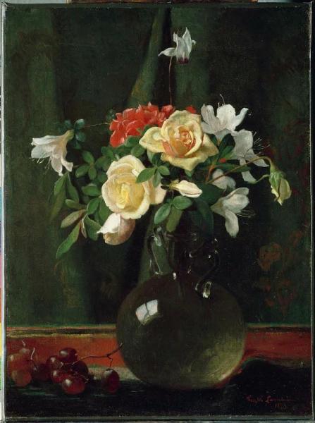 Vase Of Flowers by George Cochran Lambdin Oil Painting Reproductions