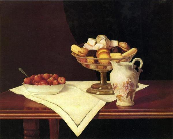 Still Life With Sweets And Strawberries by George Cope