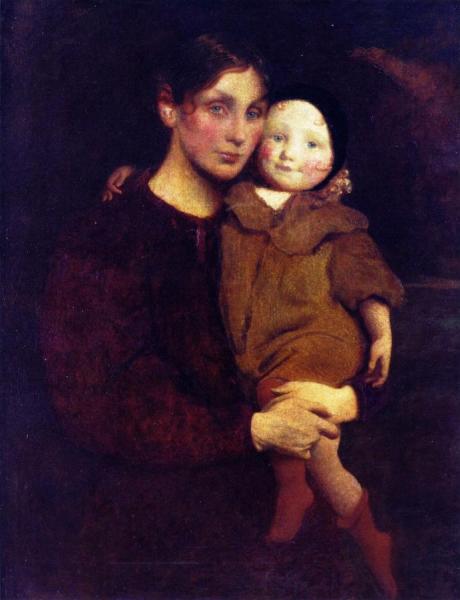 Mother And Child by George De Forest Brush Oil Painting Reproductions