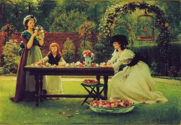 A Feast Of Roses by George Dunlop Leslie Oil Painting Reproductions