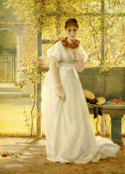 George Dunlop Leslie In The Walled Garden
