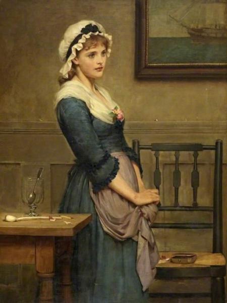 Mollie, 'in Silence I Stood Your Unkindness To Hear...' by George Dunlop Leslie Oil Painting Reproductions