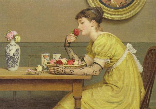Roses by George Dunlop Leslie Oil Painting Reproductions