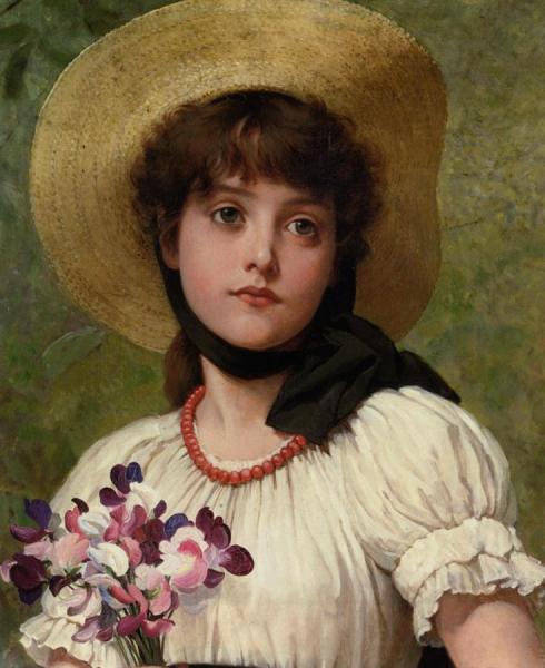 Sweetpeas by George Dunlop Leslie
