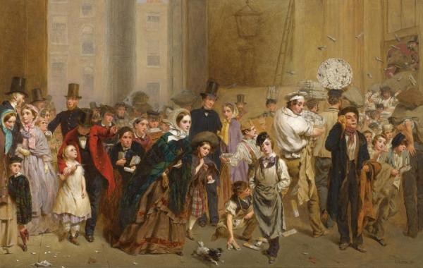 The General Post Office, One Minute To Six by George Elgar Hicks