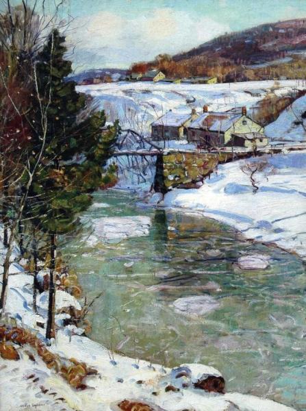 Icy Winter by George Gardner Symons Oil Painting Reproductions