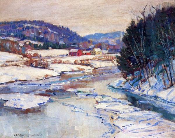 River In Winter by George Gardner Symons