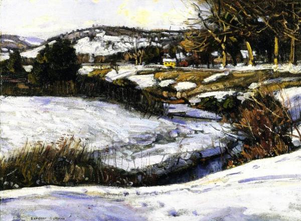 River Scene, Winter by George Gardner Symons