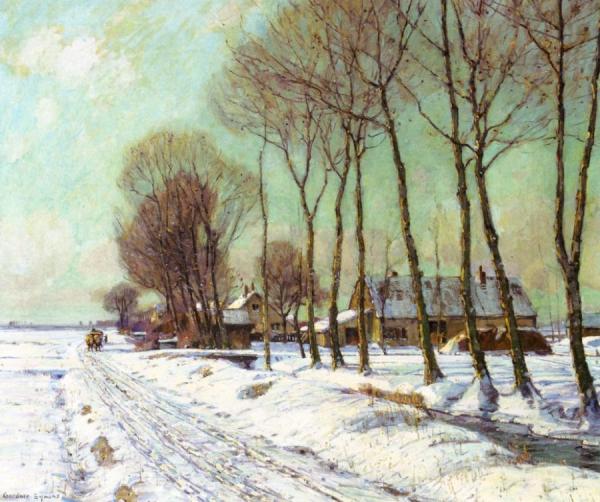 Snow Clad Fields In Morning Light by George Gardner Symons