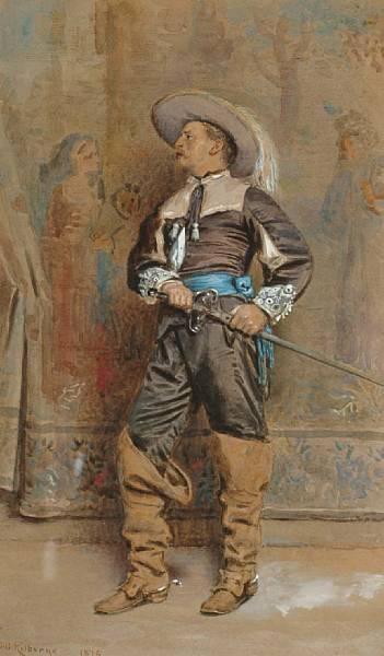 A Cavalier by George Goodwin Kilburne