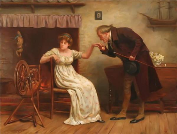 A Cool Reception by George Goodwin Kilburne Oil Painting Reproductions