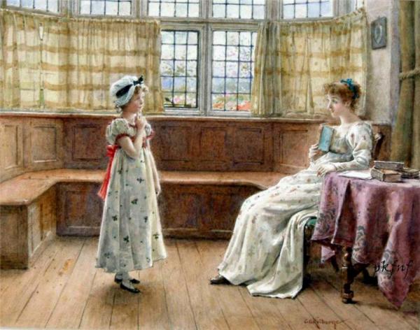 A Difficult Question by George Goodwin Kilburne
