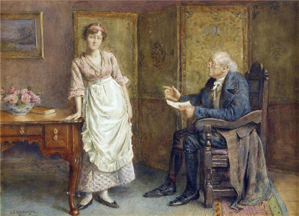 A Domestic Reprimand by George Goodwin Kilburne
