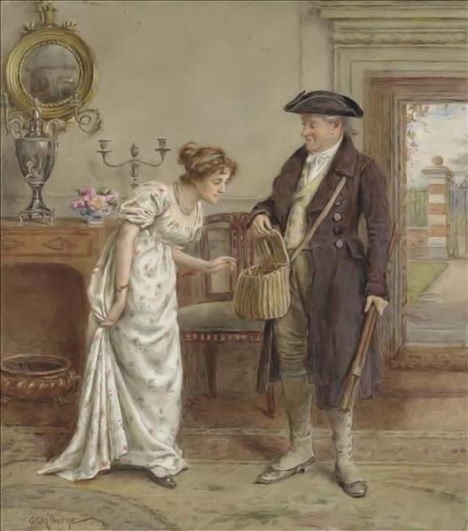 A Festive Offering by George Goodwin Kilburne