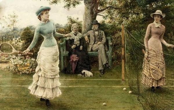 A Game Of Tennis by George Goodwin Kilburne