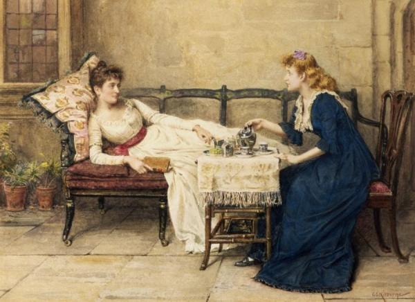 Afternoon Tea by George Goodwin Kilburne