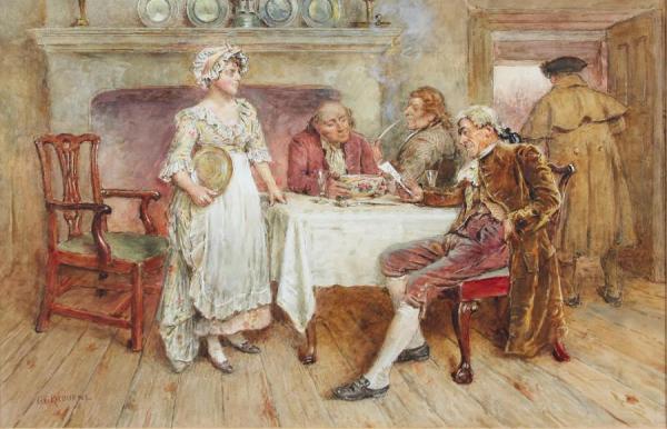 Checking The Bill by George Goodwin Kilburne