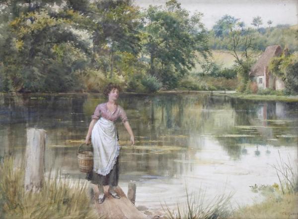 Fetching Water by George Goodwin Kilburne